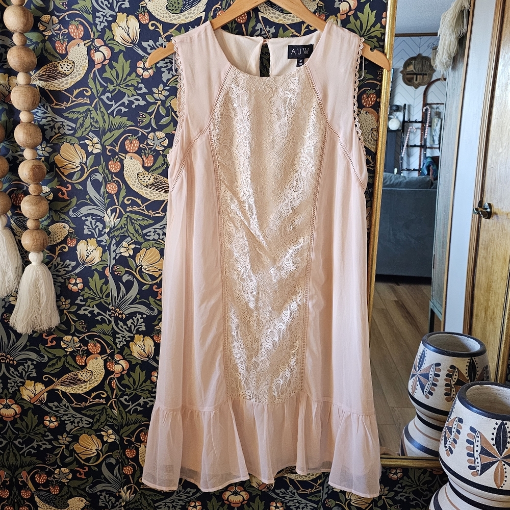 Sharagono Pink Lace Dress